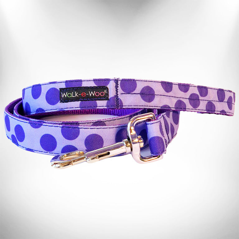 Purple polka dot dog sales collar